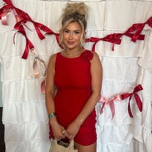 PRINCESS POLLY Lorello Red Mini Dress 10